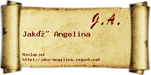 Jakó Angelina névjegykártya
